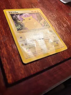 Pokemon Pikachu 58/102 Base Set Yellow Cheeks WOTC MP Non Holo Vintage - Image 2