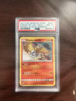 Pokemon TCG 2017 Shining Ho-Oh SM70 Sun & Moon Black Star Promo PSA 8! - Image 1