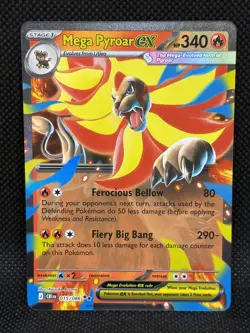 Pokemon TCG MEGA PYROAR EX 015/086 Chaos Rising Double Rare - Image 1