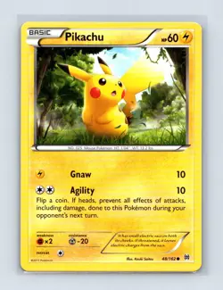 Pikachu 48/162 Common BREAKthrough Pokemon Near Mint - Image 1