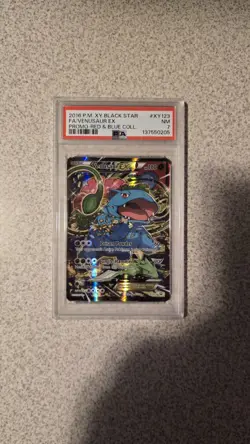 2016 POKEMON XY BLACK STAR PROMO #XY123 FULL ART/VENUSAUR EX PSA 7 - Image 1