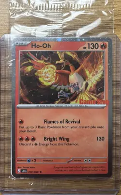 Pokemon TCG Ho-Oh 010/086 GameStop Stamped Holo Promo Chaos Rising (SEALED) - Image 1