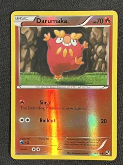 2011 Pokemon TCG Darumaka 24/114 Uncommon Reverse Holo Black & White - Image 1
