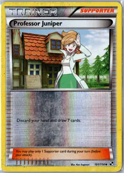 Professor Juniper 101/114 Black & White 2011 Uncommon Reverse Holo HP - Image 1