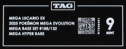 2025 Pokemon Mega Evolution 188/132 Mega Lucario EX Mega Hyper Rare TAG 9 (913) - Image 3