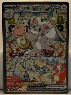 Cinccino EX SIR 119/086 English Version Chaos Rising Pack Fresh NM Pokemon TCG - Image 1