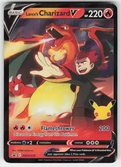 Lance's Charizard V SWSH133 Holo Promo Sword & Shield Promo Pokemon MP - Image 1
