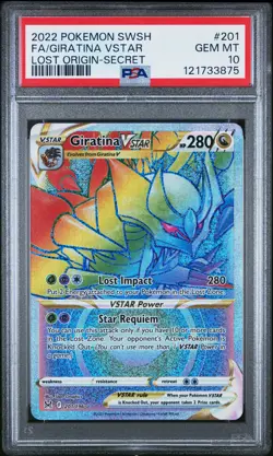 2022 POKEMON SWORD & SHIELD LOST ORIGIN SECRET FULL ART/GIRATINA VSTAR PSA 10 - Image 1