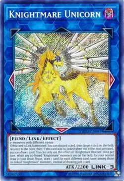 Knightmare Unicorn - FLOD-EN047 - Secret Rare - Unlimited Edition - Lightly Play - Image 1