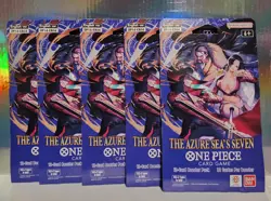 One Piece TCG: The Azure Sea's Seven Sleeved Booster OP-14 English - Lot of 5 - Image 1