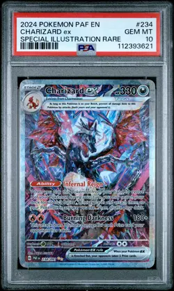 2024 POKEMON PAF EN-PALDEAN FATES SPECIAL ILLUSTRATION RARE CHARIZARD EX PSA 10 - Image 1