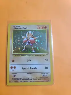 Unlimited | Hitmonchan Base Set 7/102 | Holo Rare | Pokemon Cards | Rare - Image 1