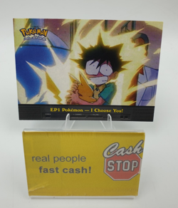 EP1 Pokemon - I Choose You! 2000 Topps TV Animation Edition Blue Label Card - Image 1