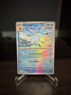Pokemon TCG Glaceon Masterball Prismatic Evolutions Card 025/131 - Image 1