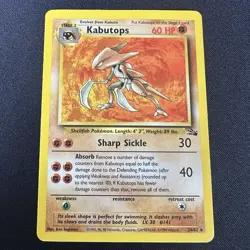 Kabutops 24/62 Fossil Set Unlimited - Rare - Pokemon Card WOTC 1999 - MP - Image 1