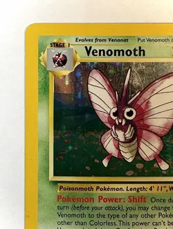Venomoth - 13/64 - WOTC Jungle Set Holo Rare Pokemon Card - LP - Image 3