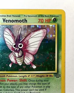 Venomoth - 13/64 - WOTC Jungle Set Holo Rare Pokemon Card - LP - Image 4