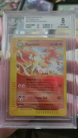 Pokemon Card - Rapidash Expedition 26/165 Reverse Holo Rare 2002 BGS 8 - Image 1