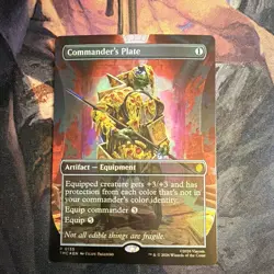 MTG Commander's Plate 0135 Artifact Equipment Promo Foil Colorless English 2026 - Image 1