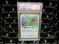 2020 Nintendo Pokemon Vivid Voltage Sword and Shield RAYQUAZA AMAZING RARE #138 - Image 1