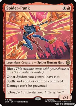 Spider-Punk MTG Marvel's Spider-Man Rare NM Pck Fresh - Image 1