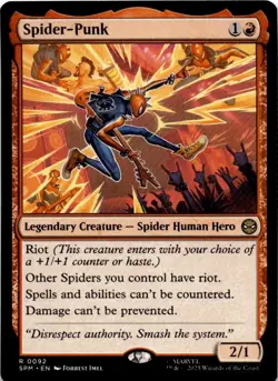 Spider-Punk MTG Marvel's Spider-Man Rare NM Pck Fresh - Image 2