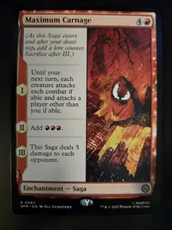 Maximum Carnage NM Marvel's Spider-Man MTG FREE SHIPPING - Image 1