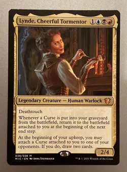 MTG Lynde, Cheerful Tormentor Midnight Hunt Commander: MIC 038/038 Mythic Mint - Image 1
