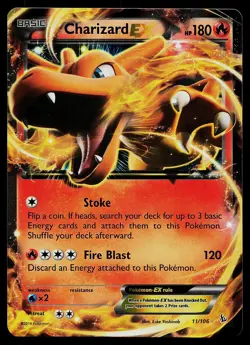 Pokemon Card - Charizard EX Flashfire 11/106 Holo Rare EX 2014 - Image 1