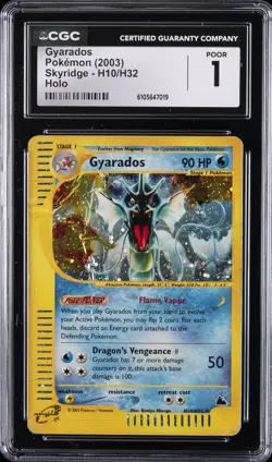 2003 POKEMON SKYRIDGE - HOLO #H10/H32 GYARADOS CGC 1 - Image 1
