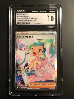 CGC 10 Lisia's Appeal 246/191 SIR Surging Sparks Pokemon TCG - Image 1