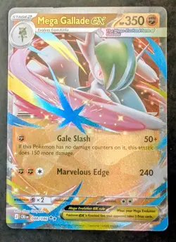 Pokemon Mega Gallade EX Full Art Holo Chaos Rising 048/086 Ultra Rare - NM - Image 1