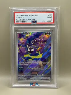 Pokemon Gastly 177/162 SV05 Temporal Forces Illustration Rare Holo EN PSA 9 2024 - Image 1