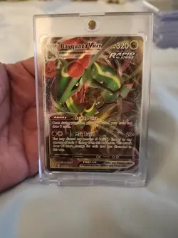 Pokemon TCG Rayquaza VMAX Holo Ultra Rare Card Evolving Skies 111/203 - Image 1