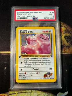 KOGA'S DITTO 2000 POKEMON GYM CHALLENGE HOLO 1ST EDition #10 PSA 9 TCG - Image 3