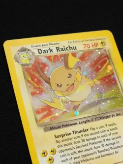 Pokemon TCG Dark Raichu Team Rocket Secret Holo (Insufficient Ink Error) 83/82 - Image 4