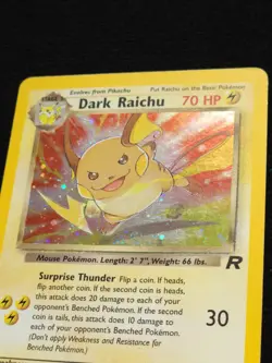 Pokemon TCG Dark Raichu Team Rocket Secret Holo (Insufficient Ink Error) 83/82 - Image 5
