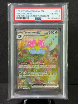 2023 Pokemon 151 MEW EN 198/165 Venusaur ex Special Illustration Rare PSA 10 - Image 1