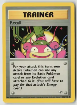 Recall 116/132 Uncommon Gym Heroes Pokemon Unlimited Moderately Played - Image 1