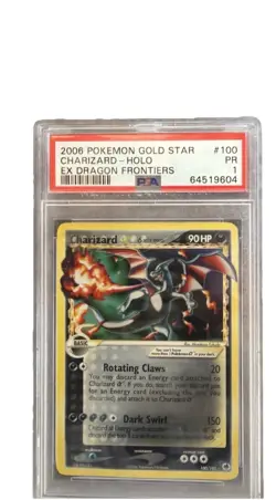 Pokemon 2006 EX Dragon Frontiers Charizard Gold Star Delta Species Holo PSA 1 - Image 1