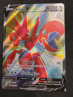 Scizor V 183/189 Rare Ultra Darkness Ablaze Pokemon Holo 2020 - Image 1