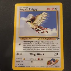 Pokemon Koga's Pidgey Gym Challenge 49/132 Uncommon Unlimited 2000 Nishida - Image 1