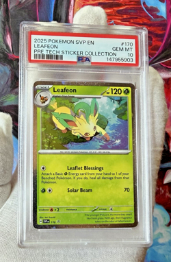 PSA 10 - LEAFEON #170 COSMOS HOLO 2025 POKEMON BLACK STAR PROMO PRISMATIC SVP EN - Image 2