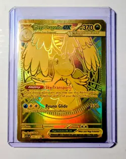 Pokemon TCG: Ascended Hero’s MEGA DRAGONITE EX 295/217 GOLD HYPER RARE - Image 1