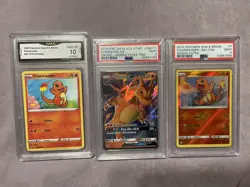 Graded Charizard Charmander Lot Hidden Fates Sword And Shield Pokemon PSA GMA 9 - Image 1