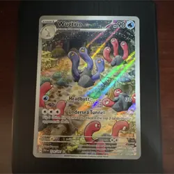 Pokemon Wugtrio SV: Paldean Fates Illustration Rare Holo 224/091 Stage 1 HP90 - Image 1