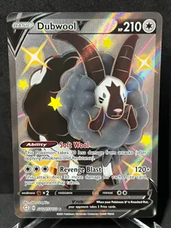 Pokemon Dubwool V SV120/SV122 Shining Fates: Shiny Vault Holo - Image 1
