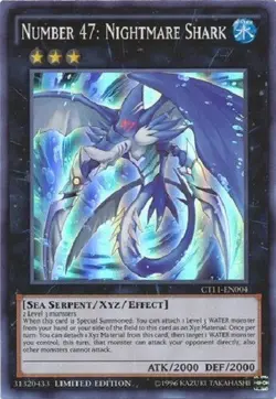 LP Number 47: Nightmare Shark - CT11-EN004 - Super Rare Limited Edition Yugioh - Image 1