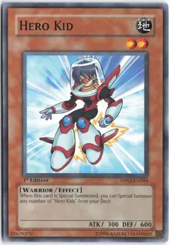 Yugioh - Hero Kid DP03-EN004 1st Edition - Duelist Pack 3: Jaden Yuki 2 - Image 1