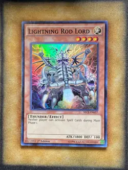 Yugioh Lightning Rod Lord SECE-EN037 Super Rare 1st Ed NM - Image 1
